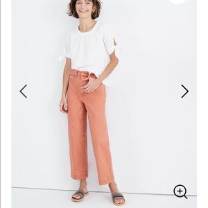 Madewell Slim Emmett Wide-Leg Crop Pants Size 27
